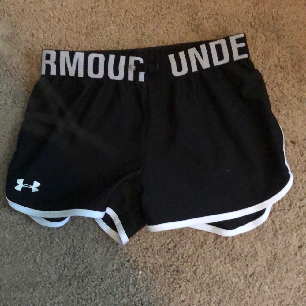 Black and White Under Armour shorts